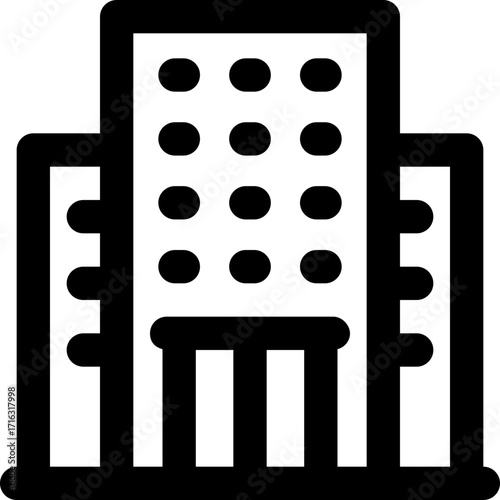 office line icon. Clean and minimalist vector icon for websites, mobile apps, presentations, and logos. Fully scalable and customizable for any project.