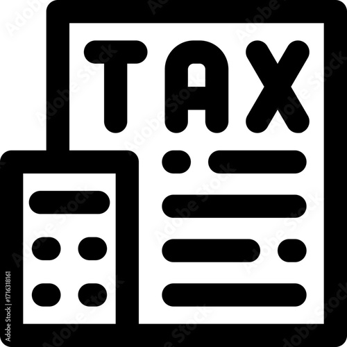 tax line icon. Clean and minimalist vector icon for websites, mobile apps, presentations, and logos. Fully scalable and customizable for any project.