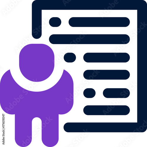 hr manager duotone icon. Sleek and modern vector icon for websites, mobile apps, marketing materials, and corporate design. Fully scalable and ready to use.