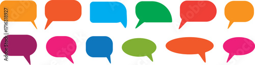 colorful speech bubbles for text blank speech bubble in orange for text, chatting, message box. vector illustration
communication concept, speak bubble text