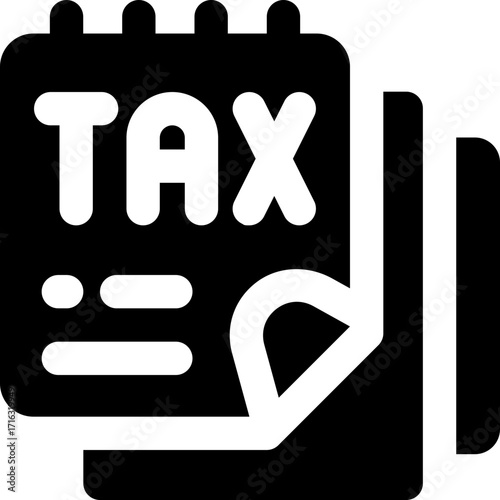 taxes glyph icon. Strong and solid vector icon for websites, mobile interfaces, presentations, and visual branding. High quality and easy to edit.