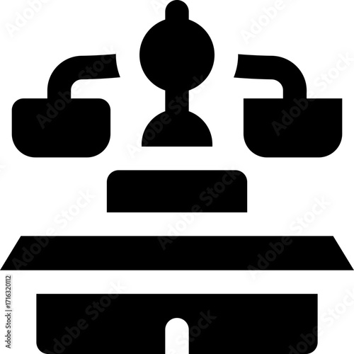 property law glyph icon. Strong and solid vector icon for websites, mobile interfaces, presentations, and visual branding. High quality and easy to edit.