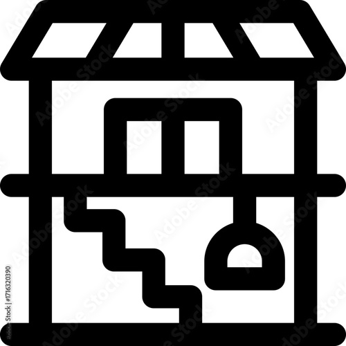 basement line icon. Clean and minimalist vector icon for websites, mobile apps, presentations, and logos. Fully scalable and customizable for any project.