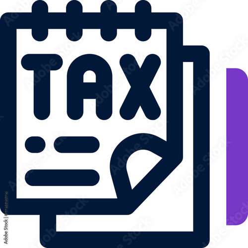 taxes duotone icon. Sleek and modern vector icon for websites, mobile apps, marketing materials, and corporate design. Fully scalable and ready to use.