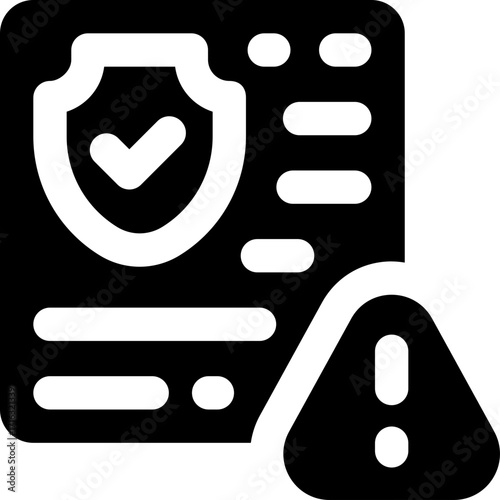 violation glyph icon. Strong and solid vector icon for websites, mobile interfaces, presentations, and visual branding. High quality and easy to edit.