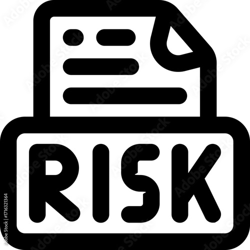 risk line icon. Clean and minimalist vector icon for websites, mobile apps, presentations, and logos. Fully scalable and customizable for any project.