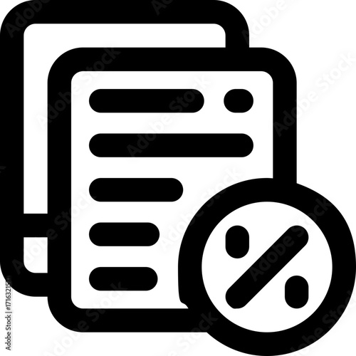 tax line icon. Clean and minimalist vector icon for websites, mobile apps, presentations, and logos. Fully scalable and customizable for any project.