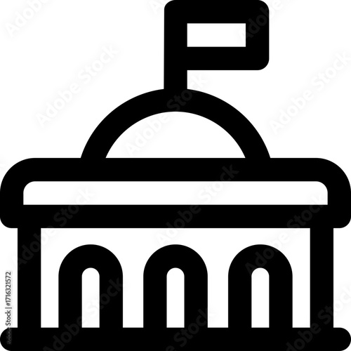 government line icon. Clean and minimalist vector icon for websites, mobile apps, presentations, and logos. Fully scalable and customizable for any project.