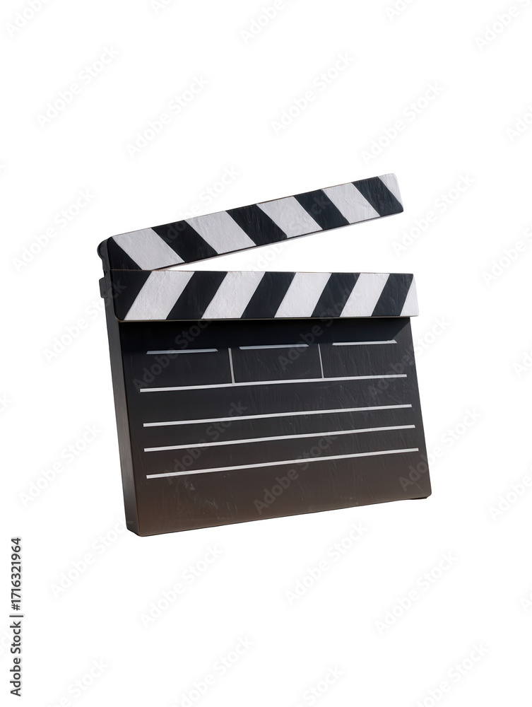 Fototapeta premium Clapperboard isolated on transparent background