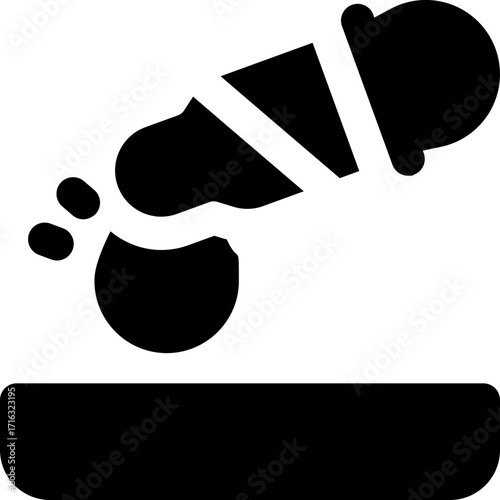 dropper glyph icon. Strong and solid vector icon for websites, mobile interfaces, presentations, and visual branding. High quality and easy to edit.