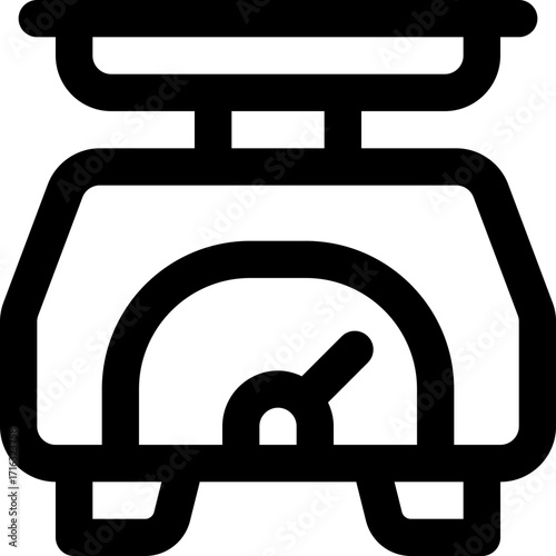 scale line icon. Clean and minimalist vector icon for websites, mobile apps, presentations, and logos. Fully scalable and customizable for any project.