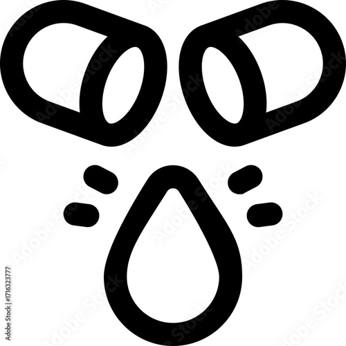 capsule line icon. Clean and minimalist vector icon for websites, mobile apps, presentations, and logos. Fully scalable and customizable for any project.