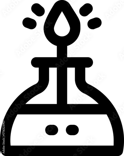 burner line icon. Clean and minimalist vector icon for websites, mobile apps, presentations, and logos. Fully scalable and customizable for any project.