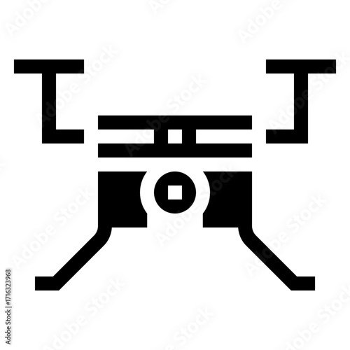 Icono de dron. Vuelo tecnológico y dispositivo aéreo. Ilustración vectorial