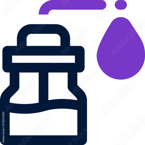 wash bottle duotone icon. Sleek and modern vector icon for websites, mobile apps, marketing materials, and corporate design. Fully scalable and ready to use.