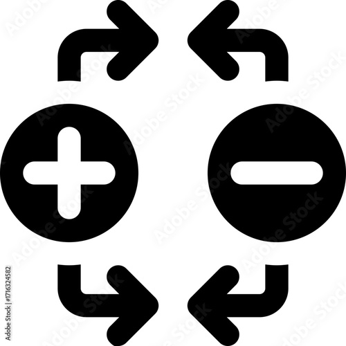 magnet glyph icon. Strong and solid vector icon for websites, mobile interfaces, presentations, and visual branding. High quality and easy to edit.