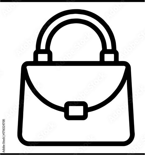 White and black bag silhuette icon