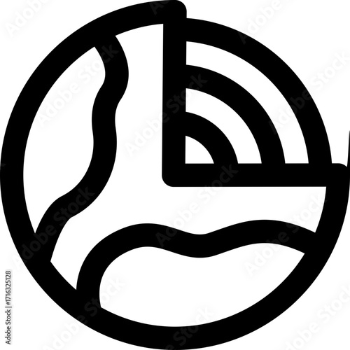 gelogy line icon. Clean and minimalist vector icon for websites, mobile apps, presentations, and logos. Fully scalable and customizable for any project.