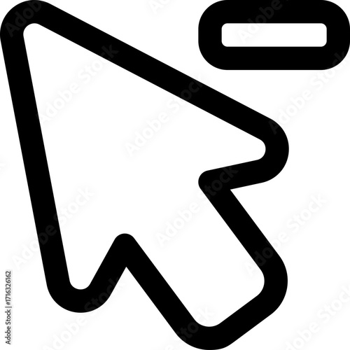 remove line icon. Clean and minimalist vector icon for websites, mobile apps, presentations, and logos. Fully scalable and customizable for any project.