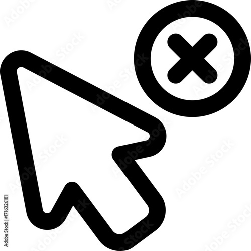 delete line icon. Clean and minimalist vector icon for websites, mobile apps, presentations, and logos. Fully scalable and customizable for any project.