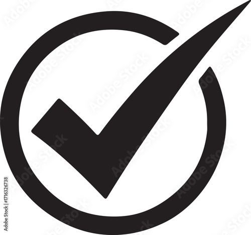 Check mark icon. Checkmark Illustration. green checkmark isolated on white background. Correct vote choise isolated symbol