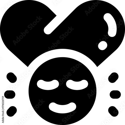 self love glyph icon. Strong and solid vector icon for websites, mobile interfaces, presentations, and visual branding. High quality and easy to edit.