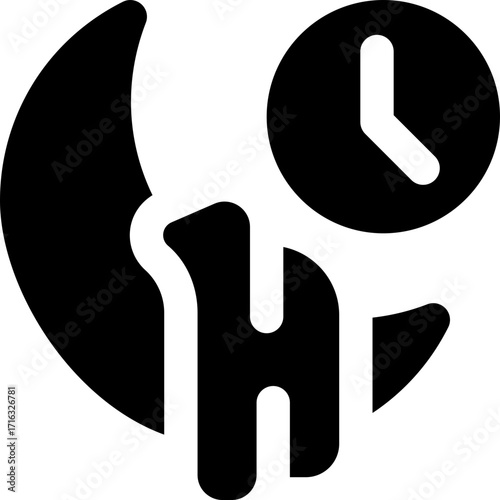 sleep glyph icon. Strong and solid vector icon for websites, mobile interfaces, presentations, and visual branding. High quality and easy to edit.