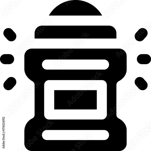 deodorant glyph icon. Strong and solid vector icon for websites, mobile interfaces, presentations, and visual branding. High quality and easy to edit.