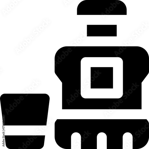 mouthwash glyph icon. Strong and solid vector icon for websites, mobile interfaces, presentations, and visual branding. High quality and easy to edit.