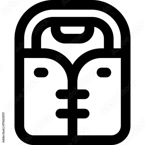 sleeping bag line icon. Clean and minimalist vector icon for websites, mobile apps, presentations, and logos. Fully scalable and customizable for any project.