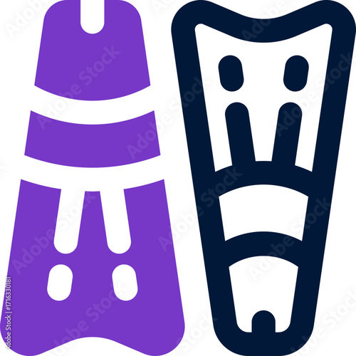 fin duotone icon. Sleek and modern vector icon for websites, mobile apps, marketing materials, and corporate design. Fully scalable and ready to use.