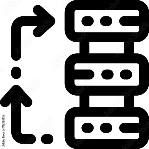 workflow line icon. Clean and minimalist vector icon for websites, mobile apps, presentations, and logos. Fully scalable and customizable for any project.