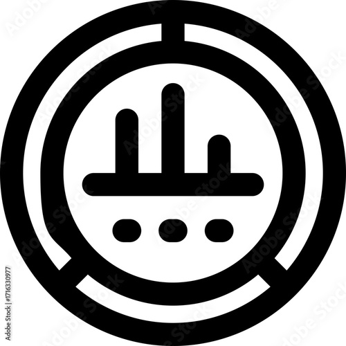 chart line icon. Clean and minimalist vector icon for websites, mobile apps, presentations, and logos. Fully scalable and customizable for any project.