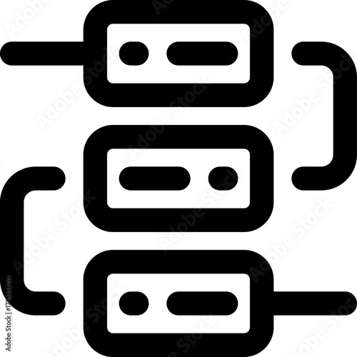 workflow line icon. Clean and minimalist vector icon for websites, mobile apps, presentations, and logos. Fully scalable and customizable for any project.