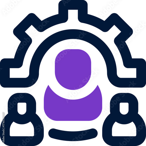 team management duotone icon. Sleek and modern vector icon for websites, mobile apps, marketing materials, and corporate design. Fully scalable and ready to use.