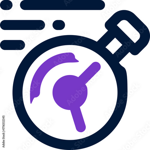 time efficiency duotone icon. Sleek and modern vector icon for websites, mobile apps, marketing materials, and corporate design. Fully scalable and ready to use.