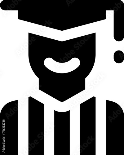 student glyph icon. Strong and solid vector icon for websites, mobile interfaces, presentations, and visual branding. High quality and easy to edit.