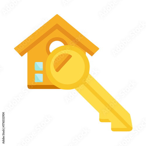 house key with golden key