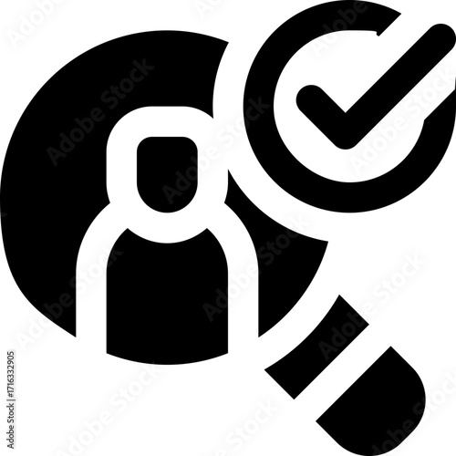 prospect glyph icon. Strong and solid vector icon for websites, mobile interfaces, presentations, and visual branding. High quality and easy to edit.