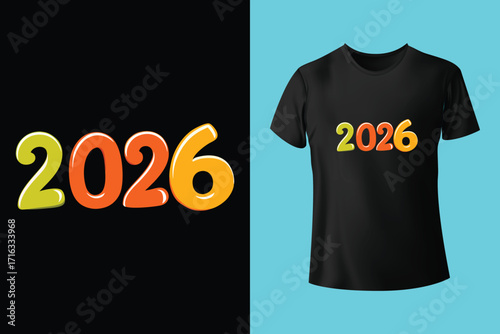 Red t shirt hanging on wooden hanger featuring geometric horse design commemorating the year 2026, year of the fire horse according to Chinese zodiac