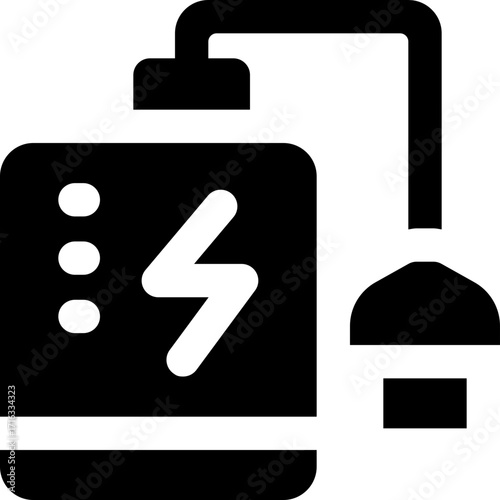power bank glyph icon. Strong and solid vector icon for websites, mobile interfaces, presentations, and visual branding. High quality and easy to edit.