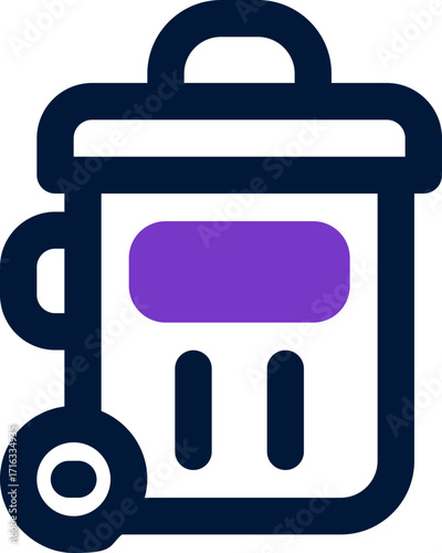 trash bin duotone icon. Sleek and modern vector icon for websites, mobile apps, marketing materials, and corporate design. Fully scalable and ready to use.