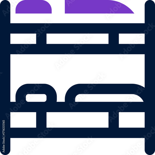 bunk bed duotone icon. Sleek and modern vector icon for websites, mobile apps, marketing materials, and corporate design. Fully scalable and ready to use.