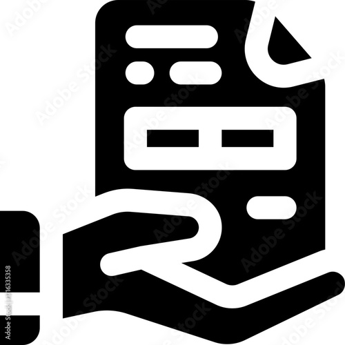 proposal glyph icon. Strong and solid vector icon for websites, mobile interfaces, presentations, and visual branding. High quality and easy to edit.