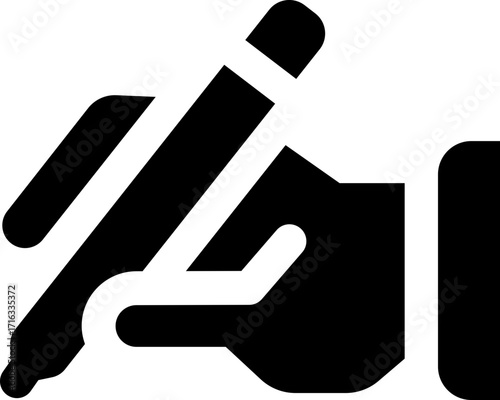 writing glyph icon. Strong and solid vector icon for websites, mobile interfaces, presentations, and visual branding. High quality and easy to edit.