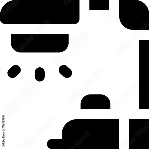 desk lamp glyph icon. Strong and solid vector icon for websites, mobile interfaces, presentations, and visual branding. High quality and easy to edit.