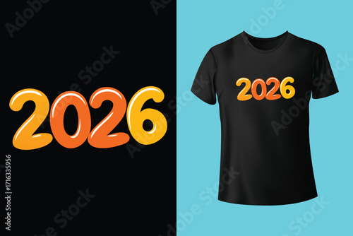 Red t shirt hanging on wooden hanger featuring geometric horse design commemorating the year 2026, year of the fire horse according to Chinese zodiac