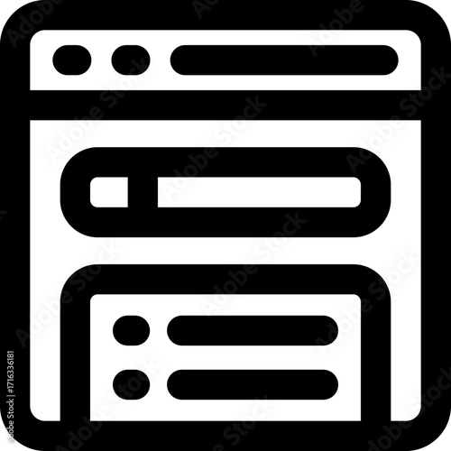 browser line icon. Clean and minimalist vector icon for websites, mobile apps, presentations, and logos. Fully scalable and customizable for any project.