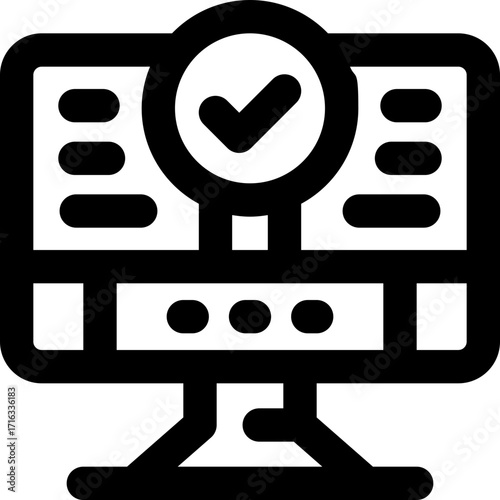 search line icon. Clean and minimalist vector icon for websites, mobile apps, presentations, and logos. Fully scalable and customizable for any project.