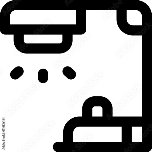 desk lamp line icon. Clean and minimalist vector icon for websites, mobile apps, presentations, and logos. Fully scalable and customizable for any project.